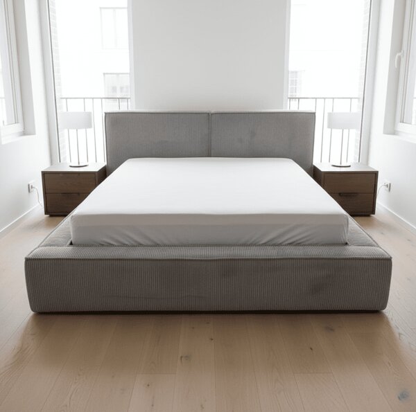 Manželská posteľ MAXON s výklopným roštom | sivá 160 x 200 cm