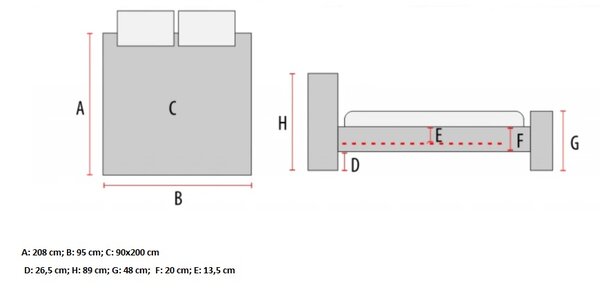 Jednolôžková posteľ - masív | 910 cm buk