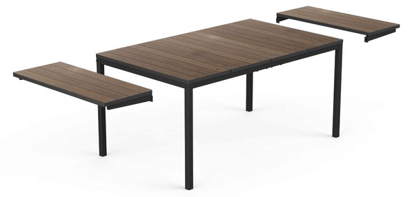 Rozkladací záhradný stôl DEPORTO | 160-240cm walnut / grafit