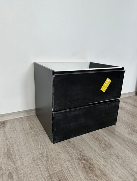 Skrinka pod umývadlo DELAY čierna 60 cm | zmontovaná