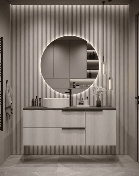 Skrinka pod umývadlo s doskou KLER Cashmere | 120 cm
