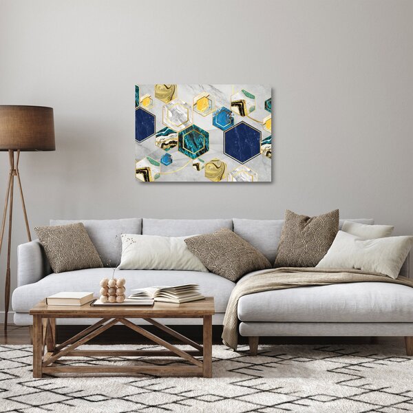 Sklenený obraz - Mramorová kompozícia (70x50 cm)