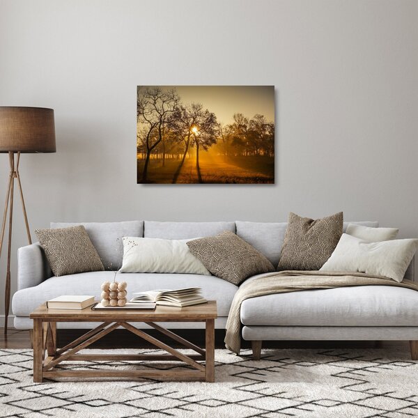 Sklenený obraz - Východ slnka (70x50 cm)