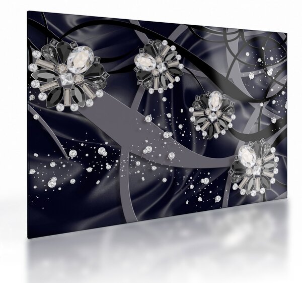 Sklenený obraz - Diamanty v priestore (70x50 cm)