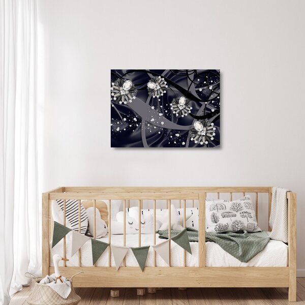 Sklenený obraz - Diamanty v priestore (70x50 cm)