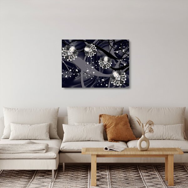 Sklenený obraz - Diamanty v priestore (70x50 cm)