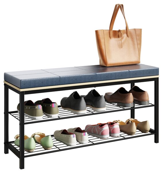 REGÁL NA TOPÁNKY, čierna, dub medový, 90/48/30 cm MID.YOU - Online Only drobný nábytok, Online Only