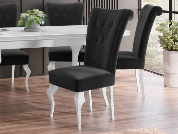 Mirjan24 Jedálenská stolička ST63, Dostupné poťahy: Magic Velvet 2258, Farby: biela 5903211381423