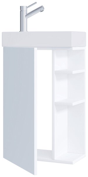 SKRINKA S UMÝVADLOM, biela, biela, 40 cm MID.YOU - Kúpeľňové skrinky, Online Only