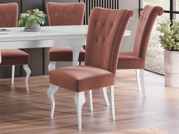 Mirjan24 Jedálenská stolička ST63, Dostupné poťahy: Magic Velvet 2258, Farby: biela 5903211381423
