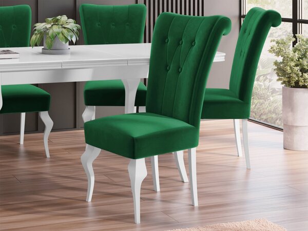 Mirjan24 Jedálenská stolička ST63, Dostupné poťahy: Magic Velvet 2258, Farby: biela 5903211381423
