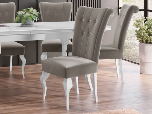 Mirjan24 Jedálenská stolička ST63, Dostupné poťahy: Magic Velvet 2258, Farby: biela 5903211381423