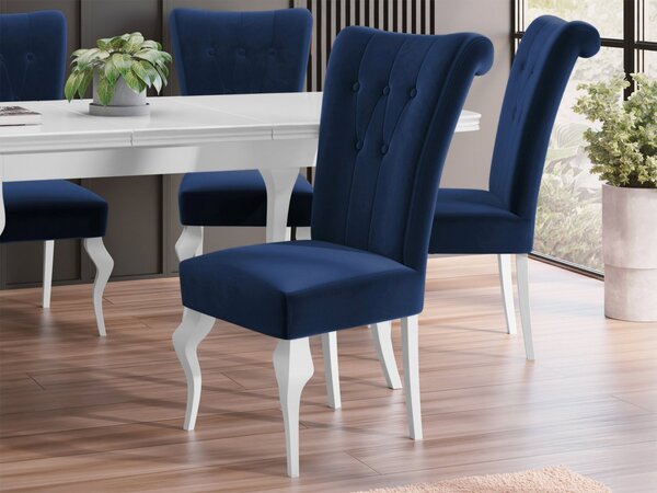 Mirjan24 Jedálenská stolička ST63, Dostupné poťahy: Magic Velvet 2258, Farby: biela 5903211381423