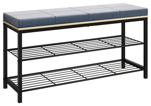 REGÁL NA TOPÁNKY, čierna, dub medový, 90/48/30 cm MID.YOU - Online Only drobný nábytok, Online Only