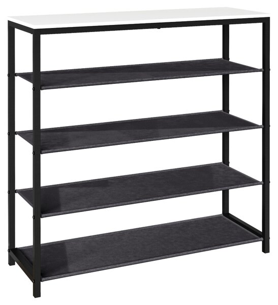 REGÁL NA TOPÁNKY, čierna, biela, 90/87/30 cm MID.YOU - Online Only drobný nábytok, Online Only