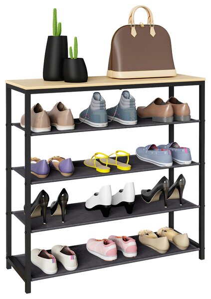 REGÁL NA TOPÁNKY, čierna, dub medový, 90/87/30 cm MID.YOU - Online Only drobný nábytok, Online Only