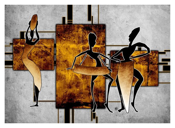 Sklenený obraz - Motívy Africkej kultúry (70x50 cm)