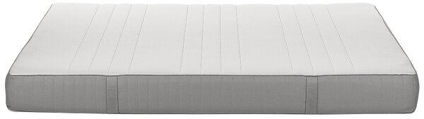 Matrac z pamäťovej peny biely a sivý polyester 180 x 200 cm stredne tvrdý so snímateľným poťahom memory foam