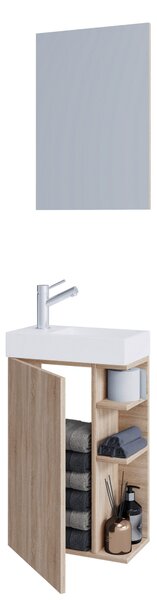 HOSŤOVSKÁ KÚPEĽŇA, dub sonoma, 40 cm MID.YOU - Kúpeľňové skrinky, Online Only