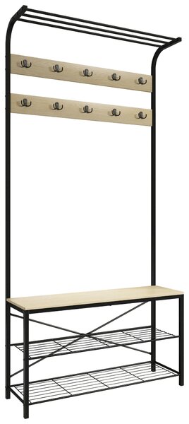 PREDSIEŇOVÝ NÁBYTOK, čierna, dub medový, 90/190/30 cm MID.YOU - Online Only drobný nábytok, Online Only