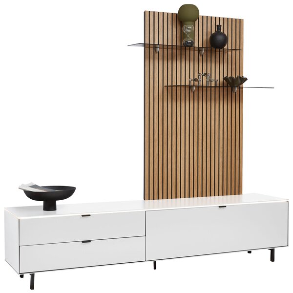 NÍZKA KOMODA, dub, biela, 216,8/50,1/46 cm Dieter Knoll - TV nábytok