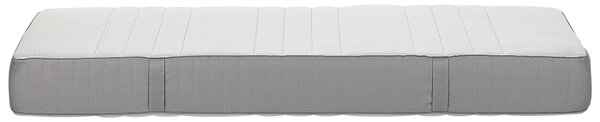 Matrac z pamäťovej peny biely a sivý polyester 90 x 200 cm tvrdý so snímateľným poťahom memory foam