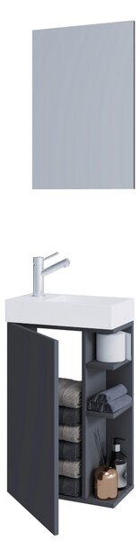 HOSŤOVSKÁ KÚPEĽŇA, antracitová, 40 cm MID.YOU - Kúpeľňové skrinky, Online Only