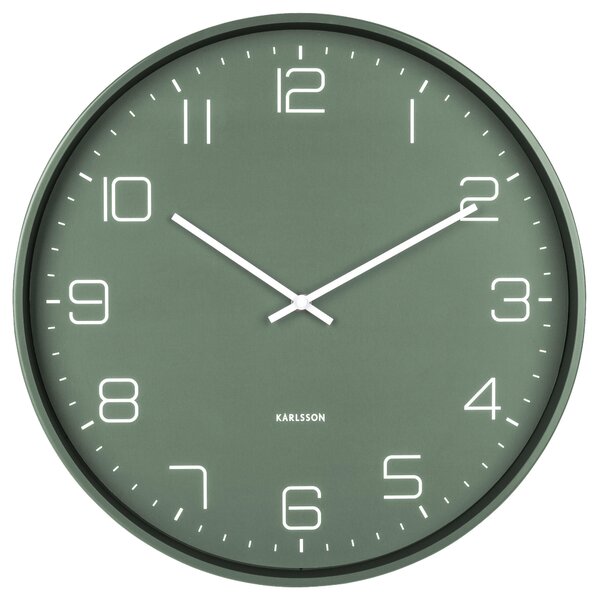 NÁSTENNÉ HODINY zelená 40/40/4,5 cm Karlsson - Hodiny, Online Only