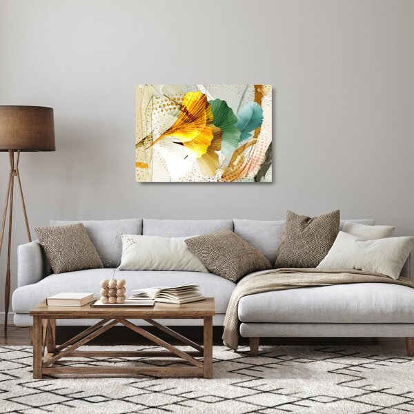 Sklenený obraz - Listy (70x50 cm)