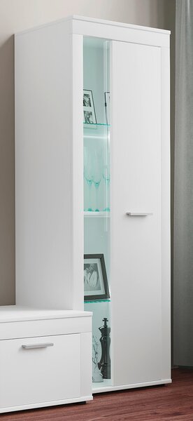 VITRÍNA, biela, 60/159/35 cm MID.YOU - Sklenené vitríny, Online Only