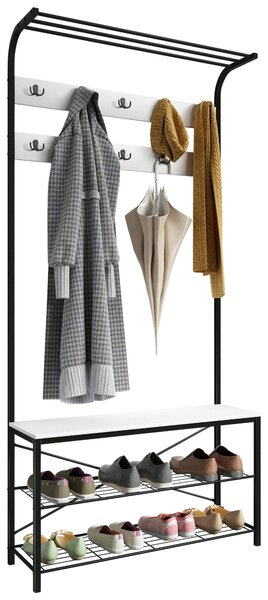 PREDSIEŇOVÝ NÁBYTOK, čierna, biela, 90/190/30 cm MID.YOU - Online Only drobný nábytok, Online Only