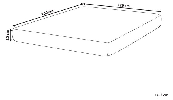 Vreckový pružinový matrac 120 x 200 cm latexová výplň stredne tvrdý so snímateľným poťahom moderný prešívaný