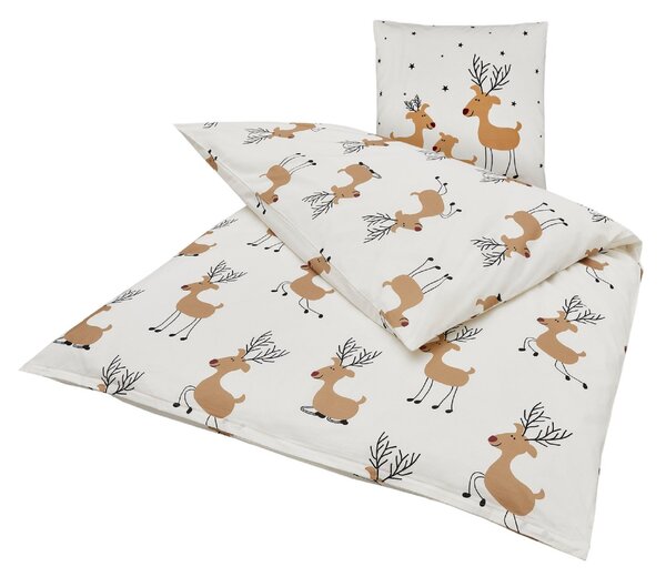 Obliečky z renforcé bavlny TIMBA DEER biele Rozmer obliečky: 80 x 80 cm | 135 x 200 cm