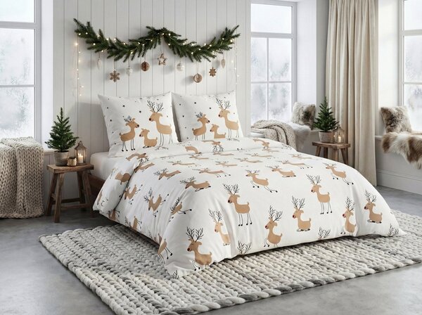 Obliečky z renforcé bavlny TIMBA DEER biele Rozmer obliečky: 80 x 80 cm | 135 x 200 cm