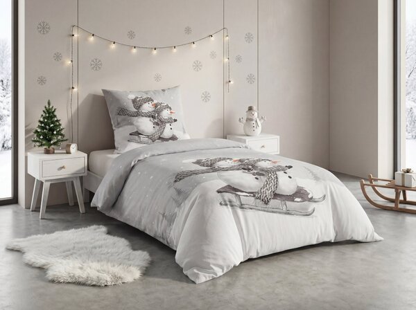 3D obliečky z Renforcé bavlny FROSTY sivé, 100% bavlna Rozmer obliečky: 80 x 80 cm | 135 x 200 cm