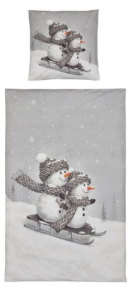 3D obliečky z Renforcé bavlny FROSTY sivé, 100% bavlna Rozmer obliečky: 80 x 80 cm | 135 x 200 cm
