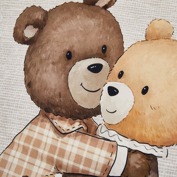Detské obliečky z Renforcé bavlny TEDDY HENRY béžové Rozmer obliečky: 80 x 80 cm | 135 x 200 cm