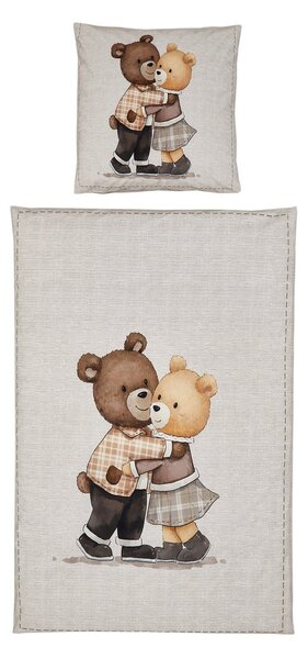 Detské obliečky z Renforcé bavlny TEDDY HENRY béžové Rozmer obliečky: 80 x 80 cm | 135 x 200 cm