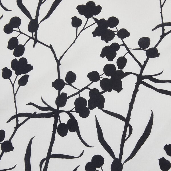 Obliečky z Renforcé bavlny BERRIES bielo-čierne Rozmer obliečky: 80 x 80 cm | 135 x 200 cm