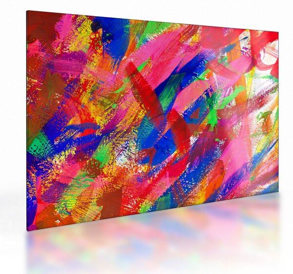 Sklenený obraz - Farebná abstrakcia (70x50 cm)