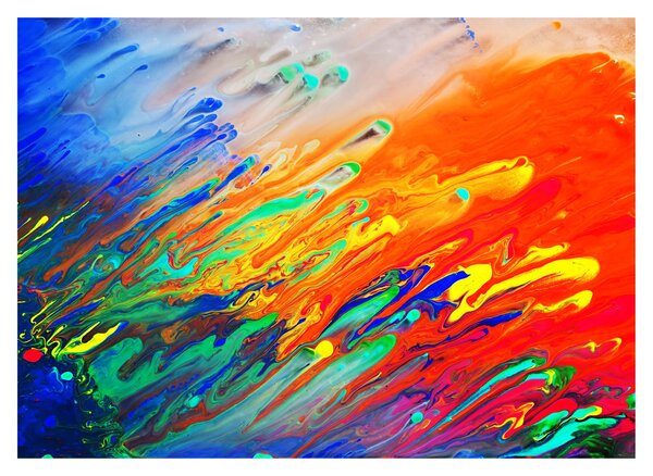 Sklenený obraz - Farebná abstrakcia (70x50 cm)