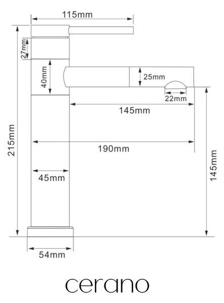 CERANO - WC súprava kombi s umývadielkom Hygisink, Rimless + UF WC doska - spodný/zadný odpad - lesklá biela + nízka batéria Bina - chróm - 71,5x36 cm