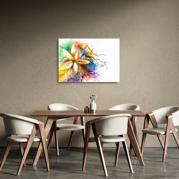 Sklenený obraz - Kvetina (70x50 cm)