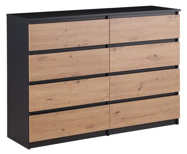 Komoda Houseland Malwax 01 dub artisan/antracitovo sivá