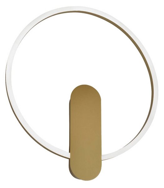 Viokef LED nástenné svetlo Zaklin, zlatá, výška 45 cm, kov, Mosadz / zlato, Obývacia izba / jedáleň, kov, Moderný, Nástenné svietidlo
