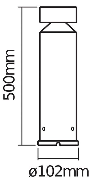 OSRAM LED žiarovka ENDURA STYLE CYLINDER, nerezová oceľ 50 cm, Hliník / sivá / zinok, Nehrdzavejúca oceľ, Moderný
