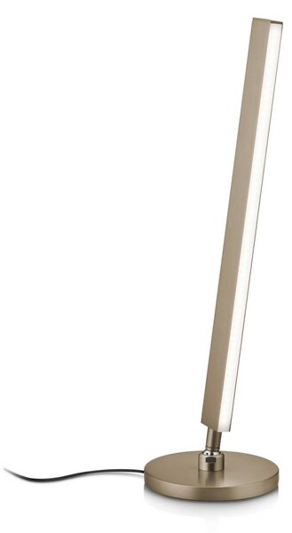 Stolná LED lampa Kosma, bronzový efekt, ovládanie gestami, Hnedá / staromosadz, Obývacia izba / jedáleň, Mosadz, Moderný