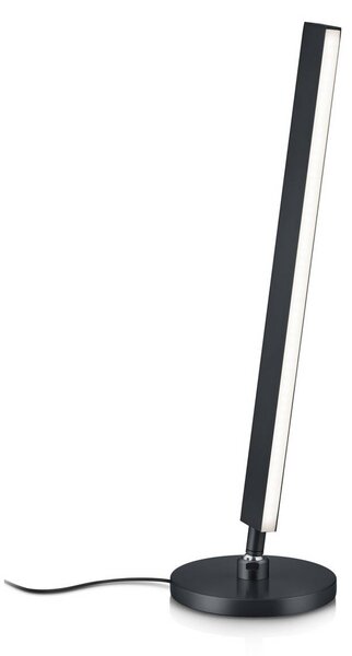 Stolná LED lampa Kosma, čierna, ovládanie gestami, Čierna, Obývacia izba / jedáleň, Mosadz, Moderný
