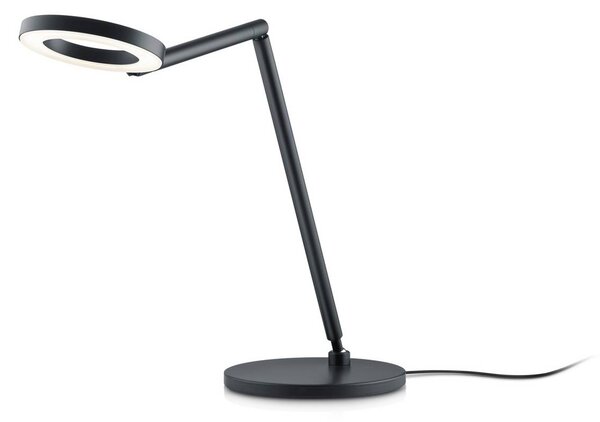 Stolná LED lampa Tessa-T, čierna, ovládanie gestami, Čierna, Pracovňa / Kancelária, Mosadz, Moderný