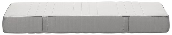 Penový matrac biely a sivý polyester 90 x 200 cm stredne tvrdý snímateľný poťah so zipsom